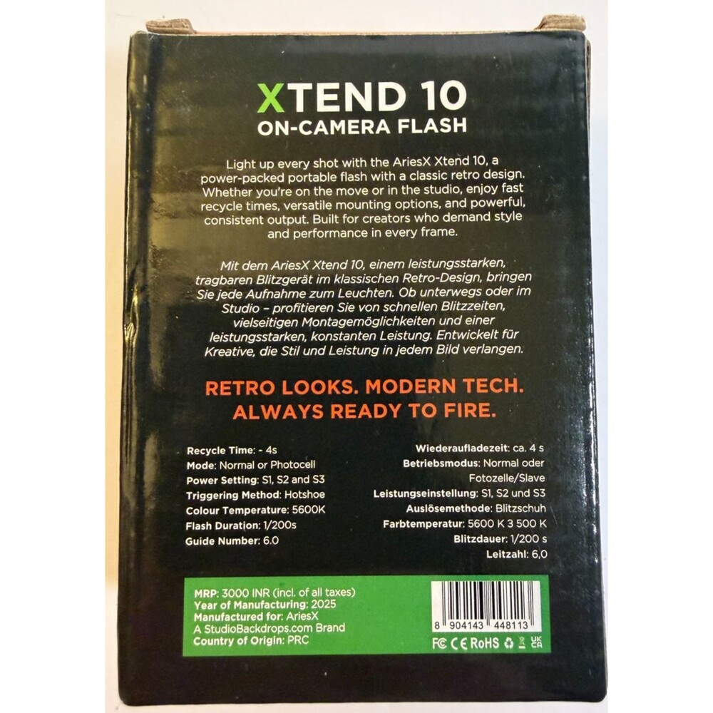 Xtend10 ariesx Bounce Zoom Slave Flash Enhance Photos, Colors & Saturation new
